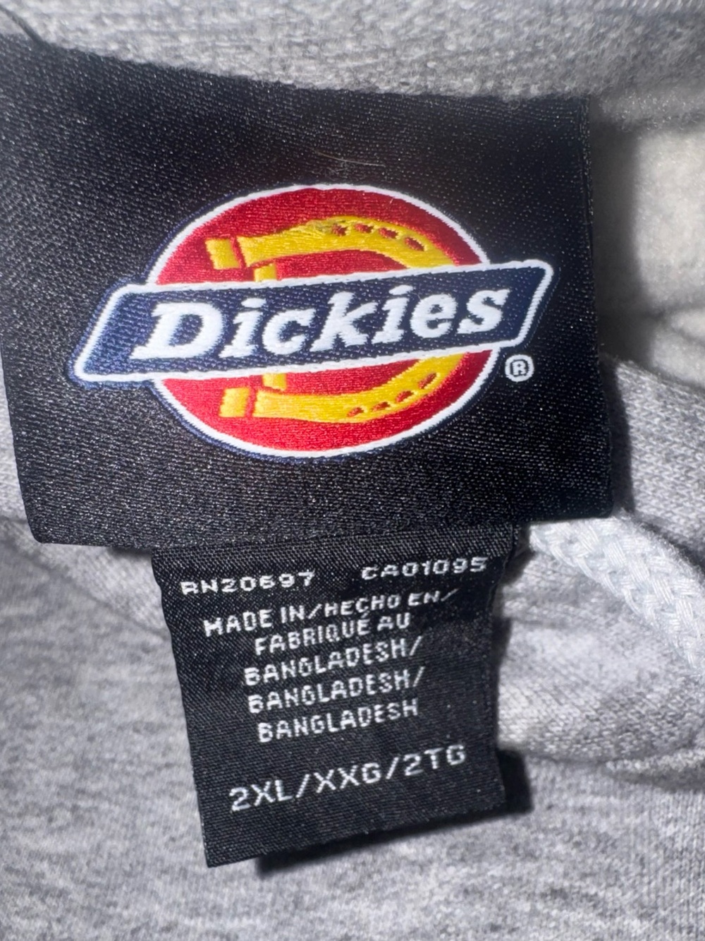Dickies Light Gray Pullover Hoodie with Logo Patch - Picture 3 of 3